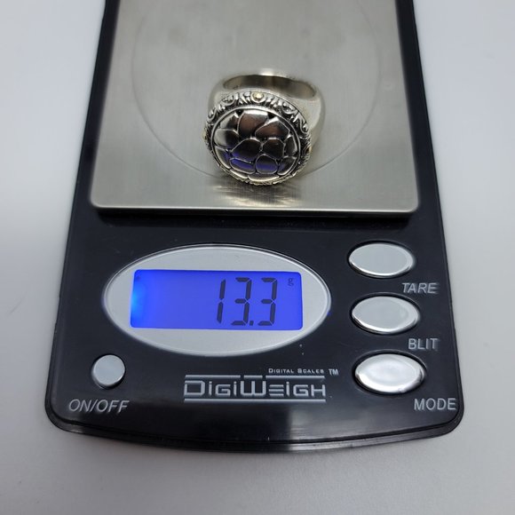 Sterling & 18K Pebbled Ring - Picture 7 of 7